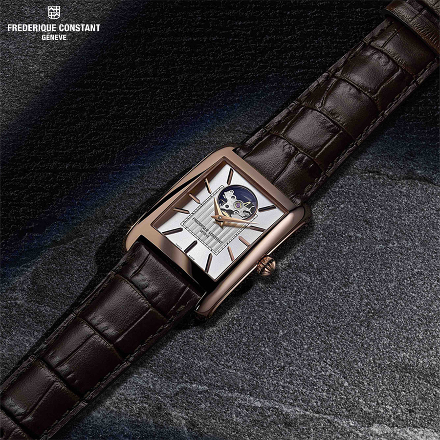 Vẻ đẹp cổ điển của chiếc đồng hồ Frederique Constant mặt vuông FC-311S4C4
