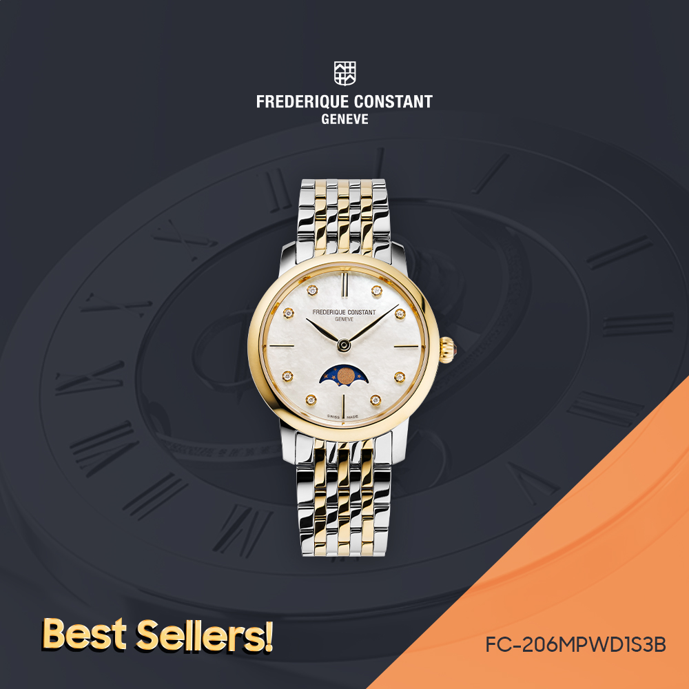 Đồng hồ Frederique Constant Classics Ladies Moonphase FC-206MPWD1S3B