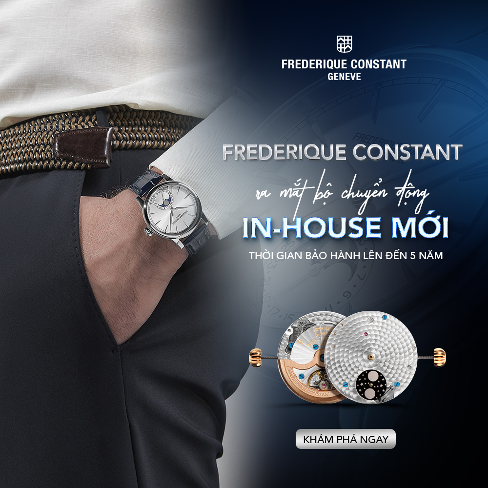 Thương hiệu Frederique Constant luôn tự hào về những cỗ máy in-house của mình