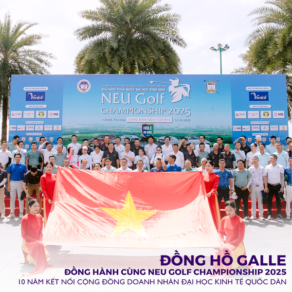 Frederique Constant Vietnam đồng hành cùng NEU Golf Championship 2025 – 10 năm kết nối cộng đồng doanh nhân Đại học Kinh tế Quốc dân