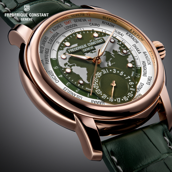 Frederique Constant Classic Worldtimer Manufacture Khaki Green 18k: Đỉnh cao chế tác và giá trị độc bản