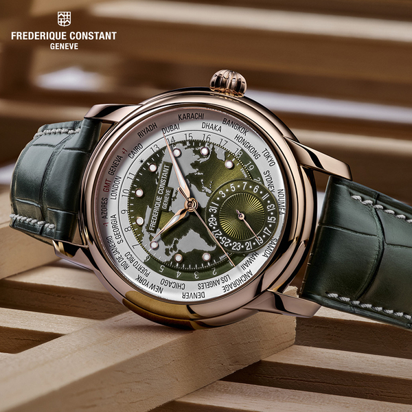 Frederique Constant Classic Worldtimer Manufacture Khaki Green 18k: Đỉnh cao chế tác và giá trị độc bản