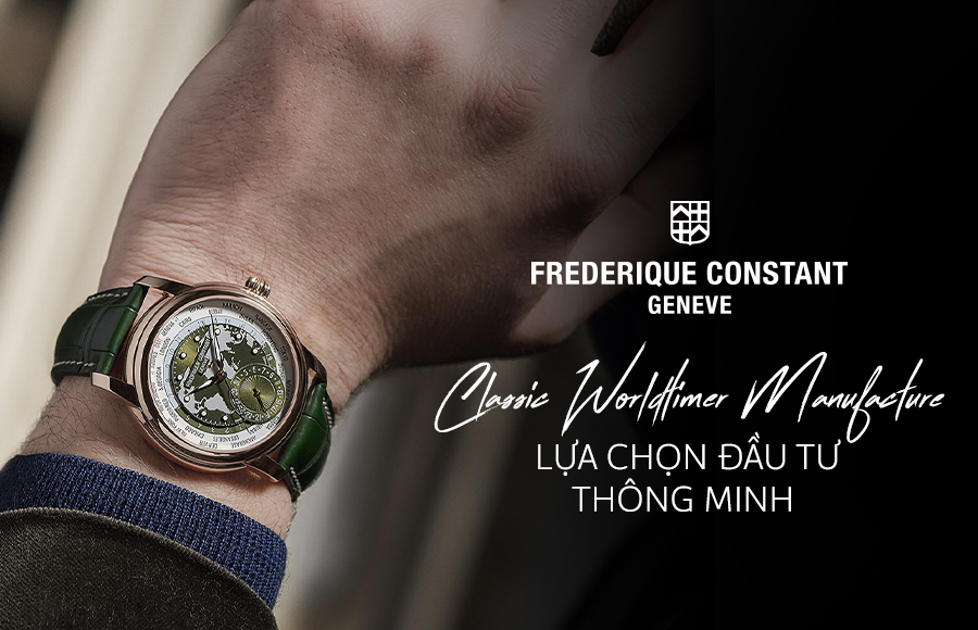 Frederique Constant Classic Worldtimer Manufacture Khaki Green 18k: Đỉnh cao chế tác và giá trị độc bản