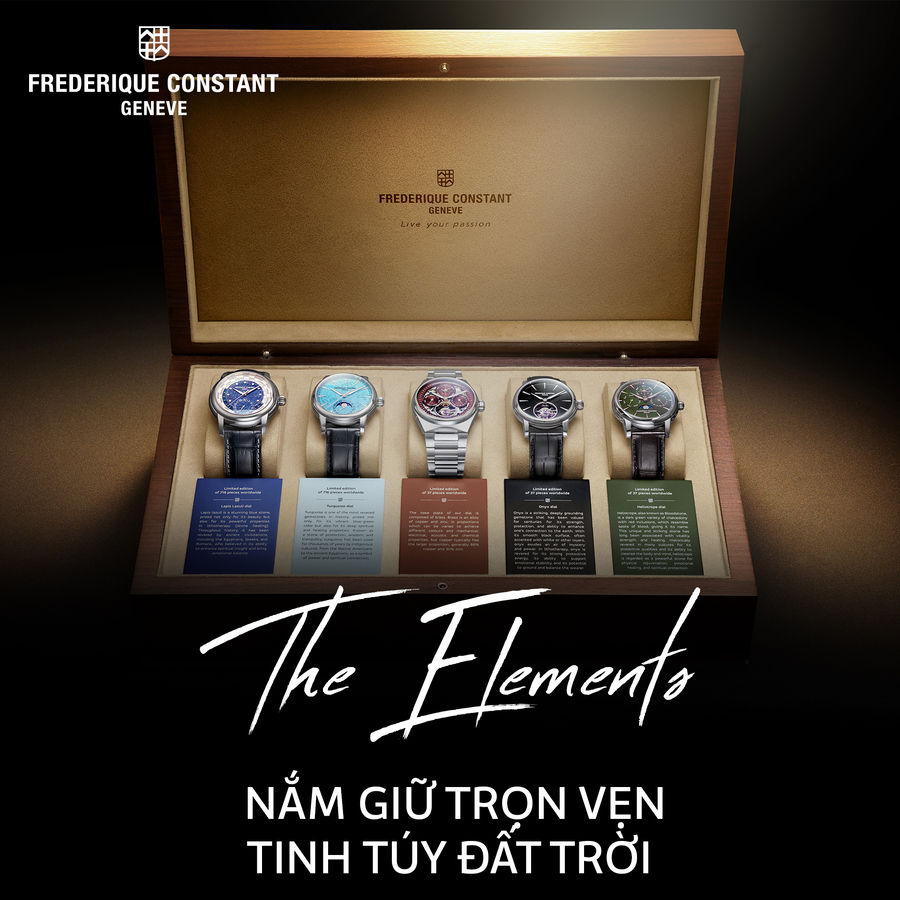 Frederique Constant The Elements Collections: Siêu phẩm giới hạn từ đá quý thiên nhiên