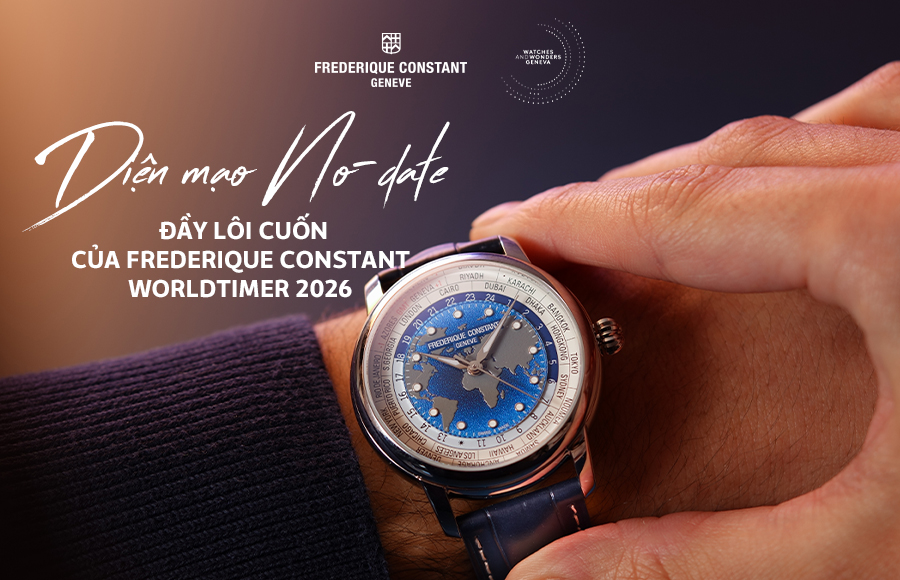 Diện mạo No-Date đầy lôi cuốn của Frederique Constant Worldtimer 2026