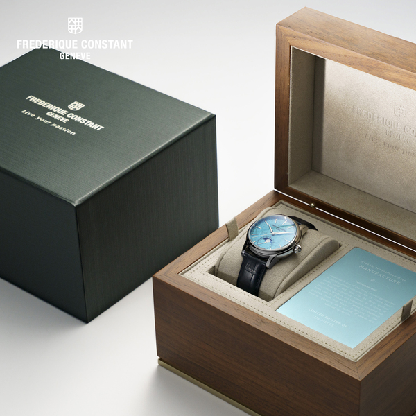 Frederique Constant Classic Moonphase Date Manufacture: Tuyệt tác thời gian từ đá Turquoise độc bản