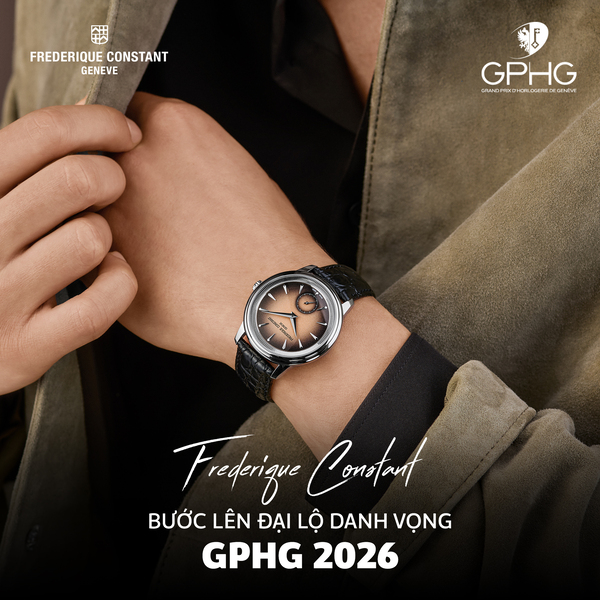 Frederique Constant mang Moneta và Worldtimer bước lên đại lộ danh vọng GPHP 2026