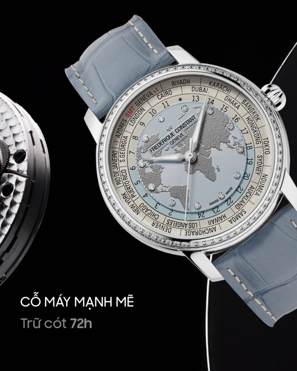 Biểu tượng bản đồ thế giới trở lại: Bản nâng cấp thượng lưu từ Frederique Constant