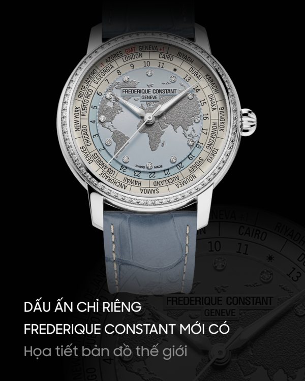 Biểu tượng bản đồ thế giới trở lại: Bản nâng cấp thượng lưu từ Frederique Constant