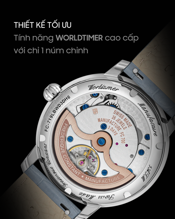 Biểu tượng bản đồ thế giới trở lại: Bản nâng cấp thượng lưu từ Frederique Constant